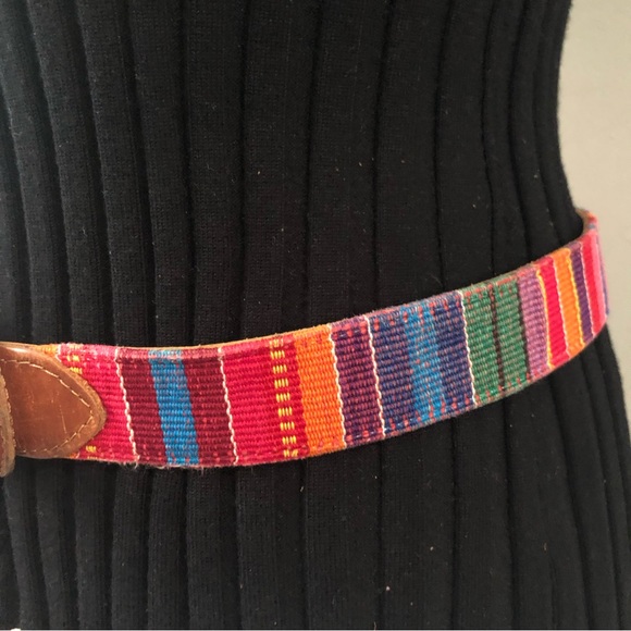 VINTAGE Sz M Artisan Handcrafted Multicolor Belt - Picture 12 of 14